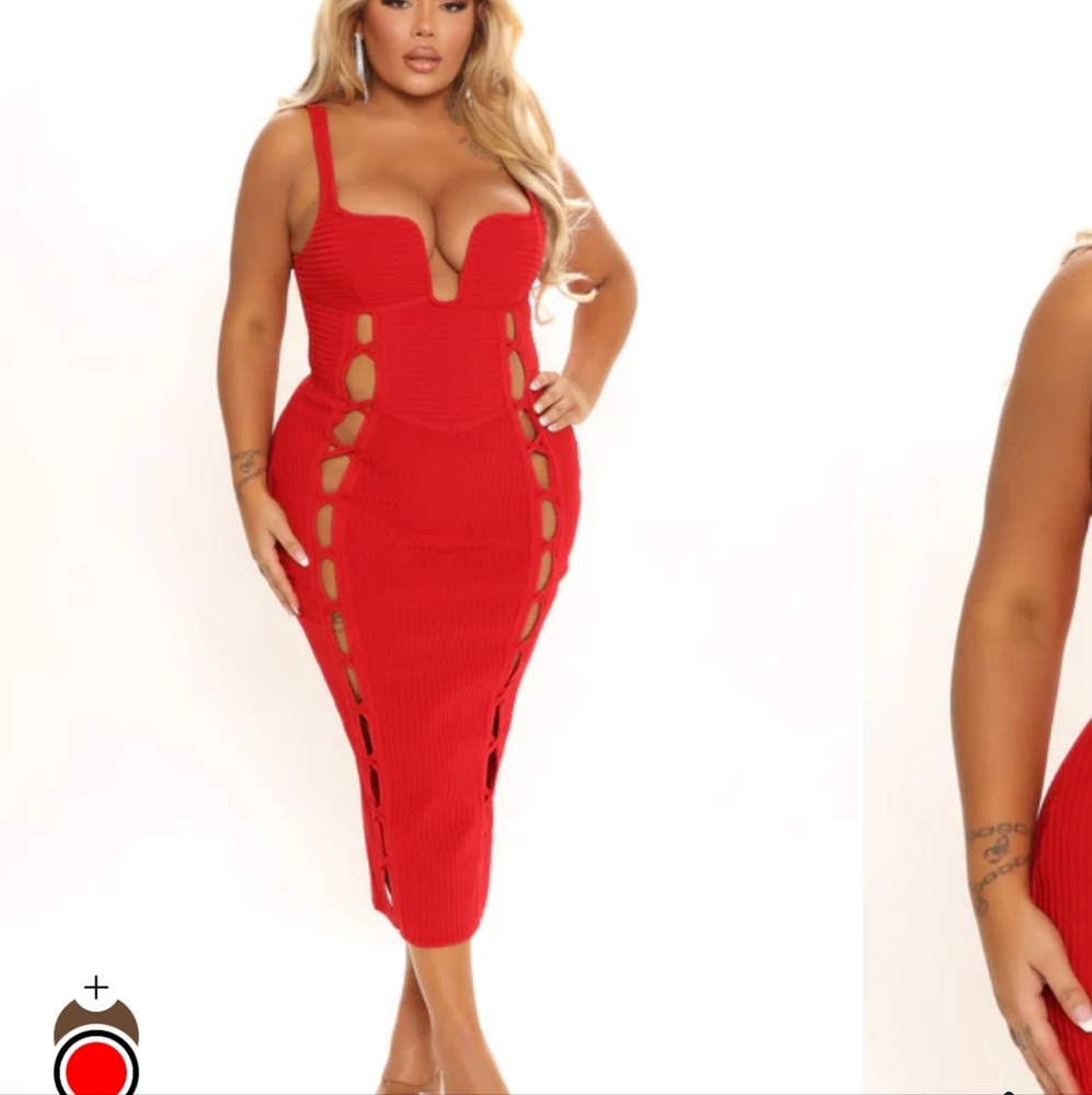 NWT - No Cuts Given Bandage Midi Dress